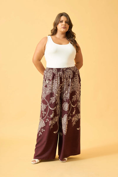 CALCA PANTALONA COM BOLSO BORDO