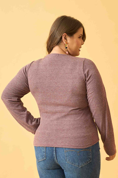 BLUSA COM MANGA LONGA CANELADO CONFORT FIGO