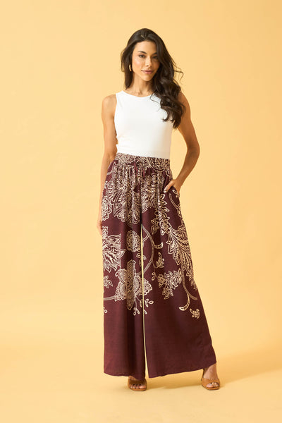 CALCA PANTALONA COM BOLSO BORDO