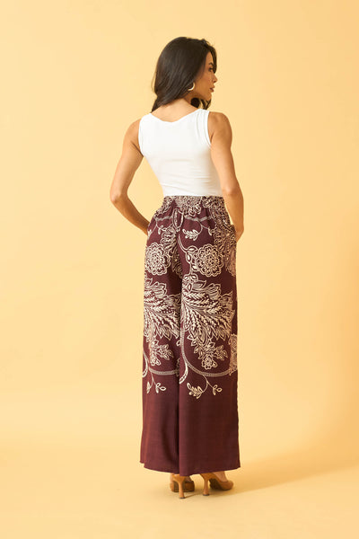 CALCA PANTALONA COM BOLSO BORDO