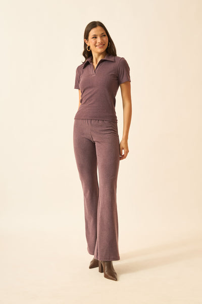 CALÇA BAILARINA CANELADO TURCO ROXO FRUTADO