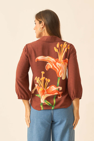 BLUSA SOCIAL COM BOTÕES LÍRIO II