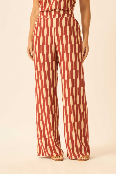 CALÇA RETA COM BOLSO BAMBOO ARGILA