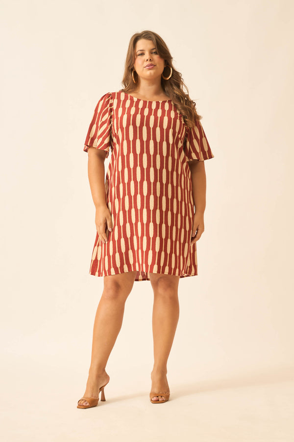 VESTIDO CURTO BAMBOO ARGILA