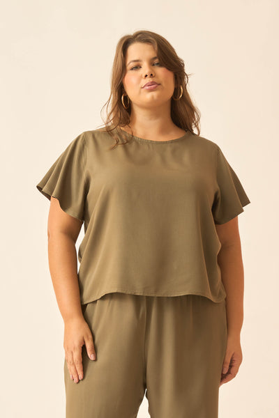 BLUSA COM MANGA GODÊ VERDE URBAN