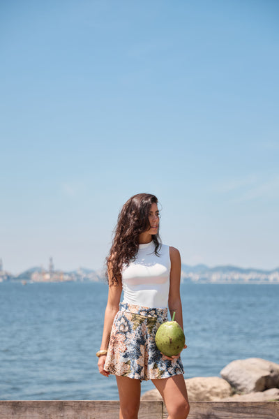 SHORT GODÊ COM LASTEX JARDIM DE IPANEMA