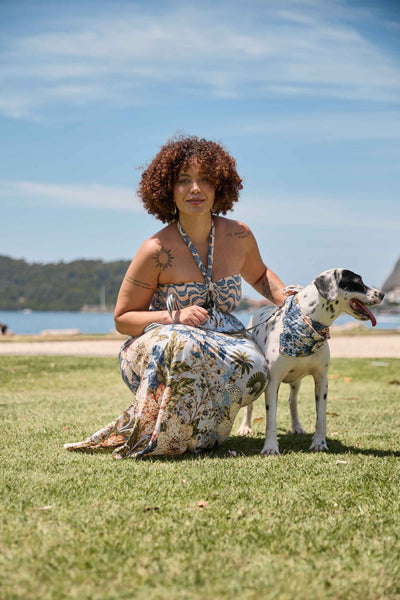 VESTIDO LONGO COM AMARRAÇÃO