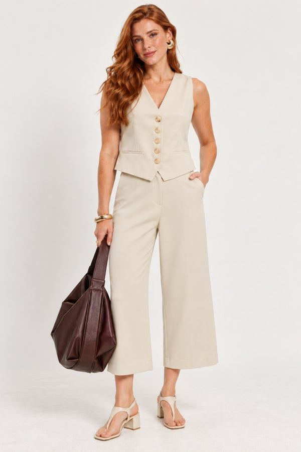 CALÇA ALFAIATARIA JULIA AREIA