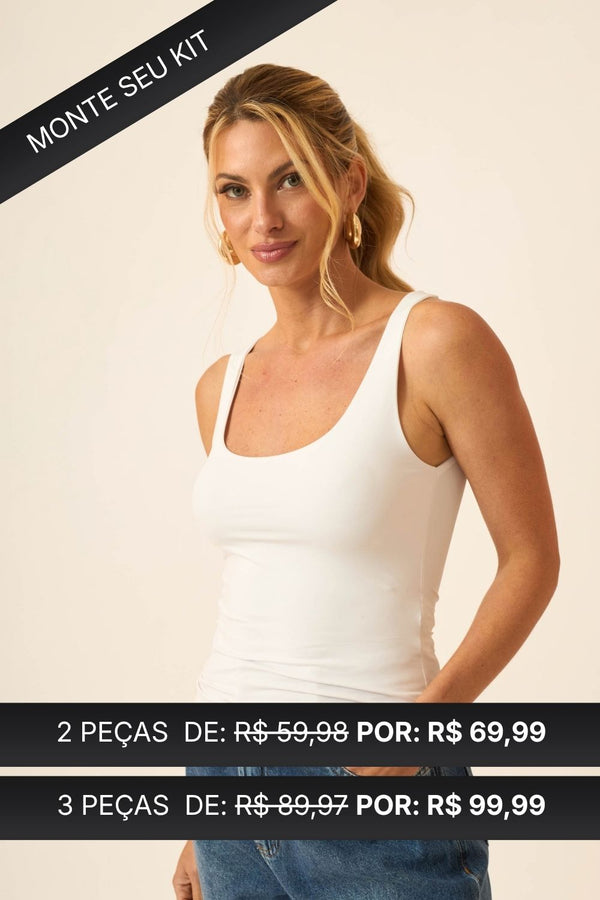 CAMISETA DECOTE U EM POLIAMIDA OFF