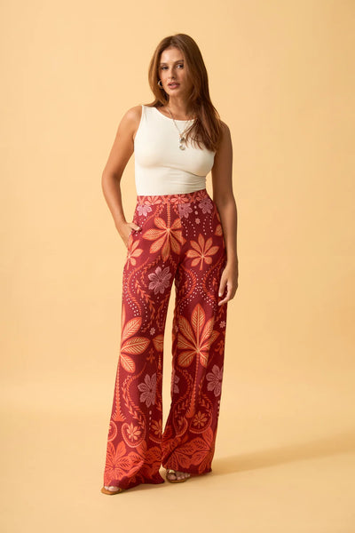 CALCA PANTALONA COM BOLSO PALMEIRA REAL MARSALA