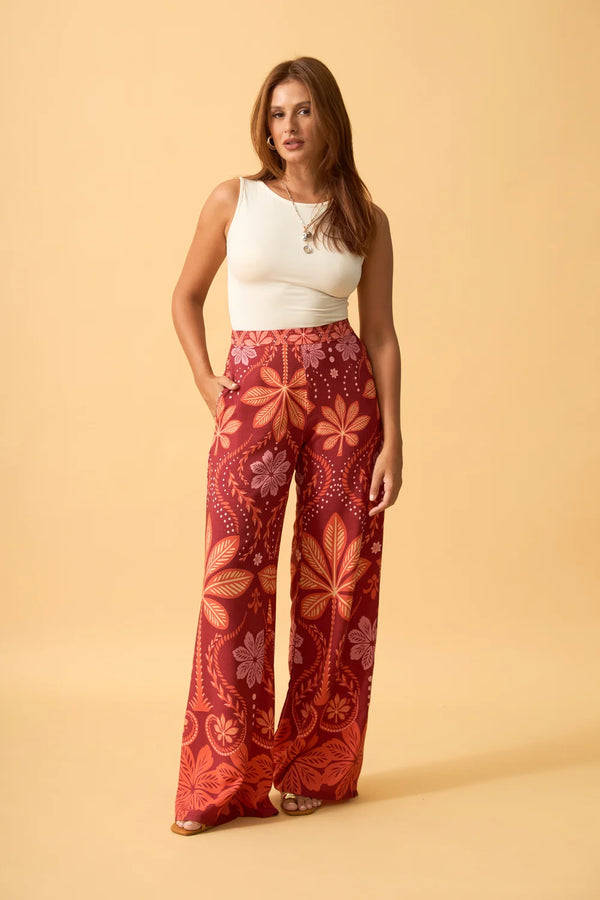 CALCA PANTALONA COM BOLSO PALMEIRA REAL MARSALA