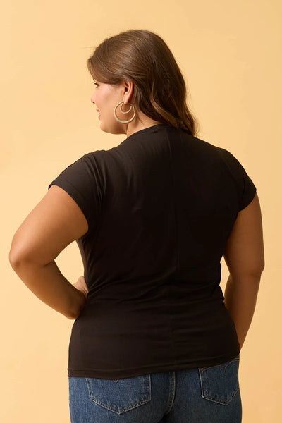 BLUSA MANGA JAPONESA SUEDE LIGHT PRETO