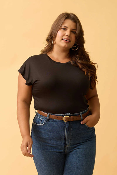 BLUSA MANGA JAPONESA SUEDE LIGHT PRETO