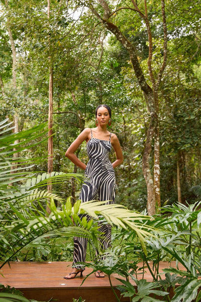 MACACAO COM SOBREPOSICAO ESTAMPADO ZEBRA