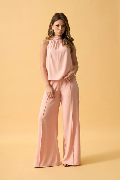 CALCA RETA ALFAIATARIA FOUR WAY ROSE SUAVE