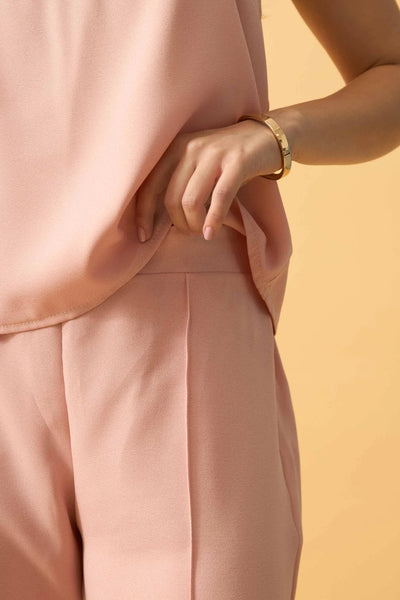 CALCA RETA ALFAIATARIA FOUR WAY ROSE SUAVE