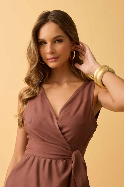 BLUSA TRANSPASSADA COM AMARRACAO CAPPUCCINO