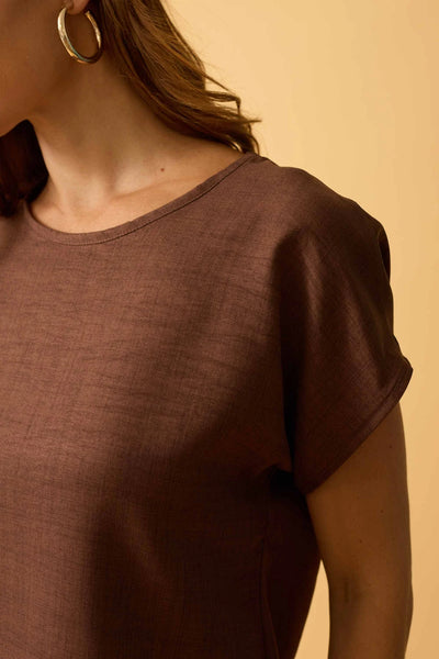 BLUSA MANGA JAPONESA LERIS TWILL TRUFA