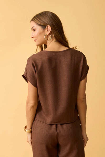 BLUSA MANGA JAPONESA LERIS TWILL TRUFA