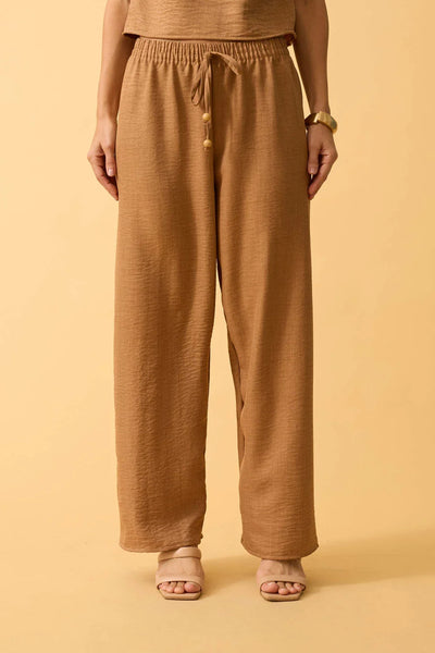 CALCA RETA COM CADARCO LERIS TWILL TOFFEE