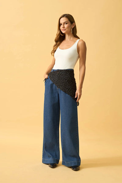 LENCO DE CHIFFON MINI POA PRETO