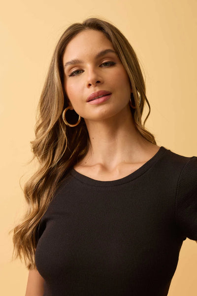 BLUSA BASICA RIBANA CANELADA PRETO