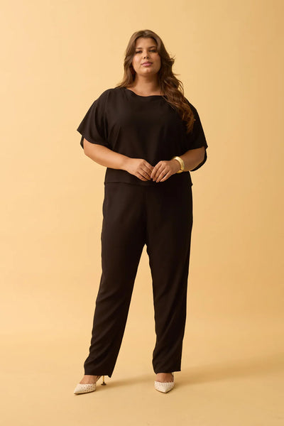 CALCA CENOURA VISCOSE LISA PRETO