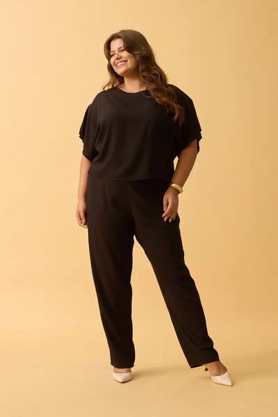 CALCA CENOURA VISCOSE LISA PRETO