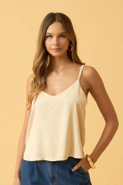CAMISETA COM DECOTE V TWILL AVEIA