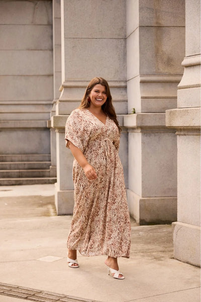 VESTIDO LONGO COM CADARCO ANIMAL PRINT I OFF
