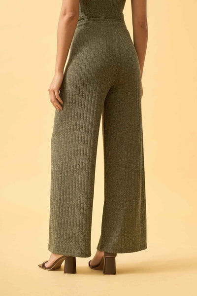 CALCA PANTALONA CANELADA FLANEL COM ELASTICO OLIVE NIGHT