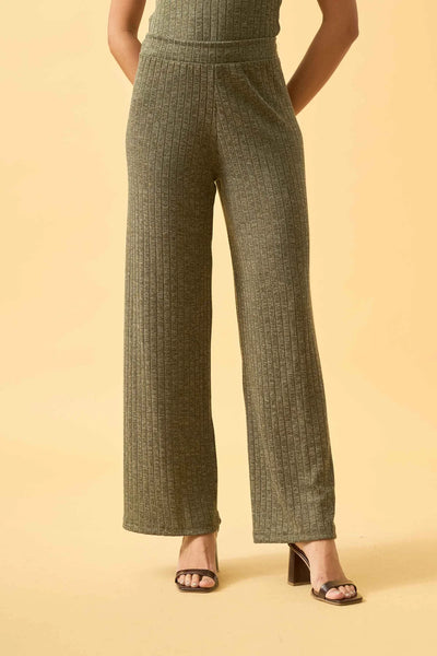 CALCA PANTALONA CANELADA FLANEL COM ELASTICO OLIVE NIGHT