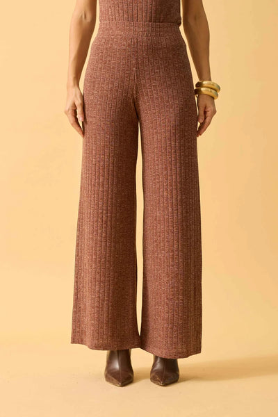 CALCA PANTALONA CANELADA FLANEL COM ELASTICO CAPPUCCINO