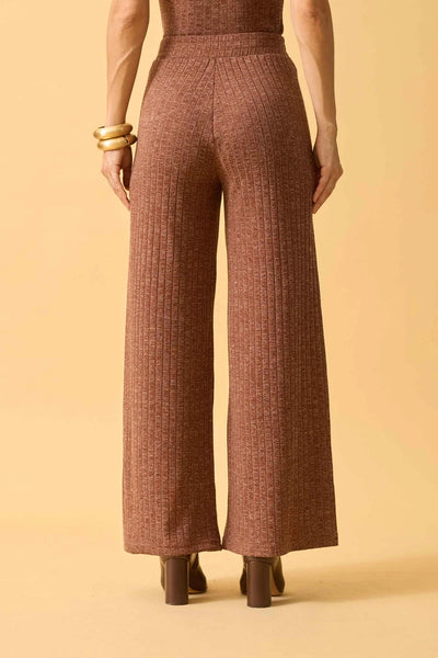 CALCA PANTALONA CANELADA FLANEL COM ELASTICO CAPPUCCINO