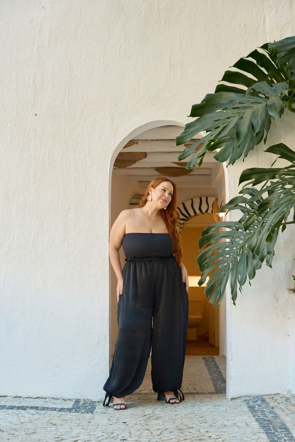 CALÇA ALADIM CRINCLE PRETO