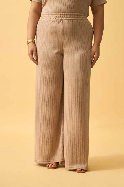 CALCA PANTALONA CANELADA FLANEL BEGE QUENTE