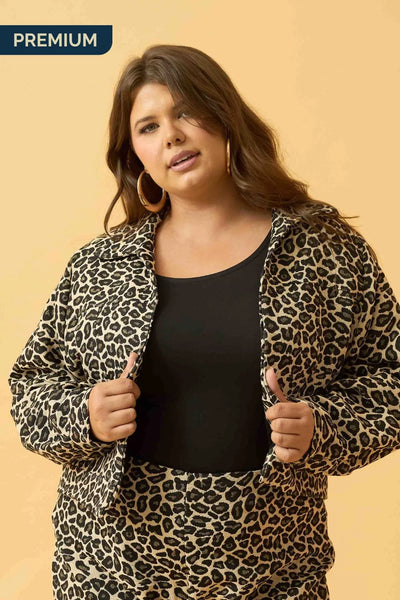 CASAQUETA COM GOLA JACQUARD ONCA