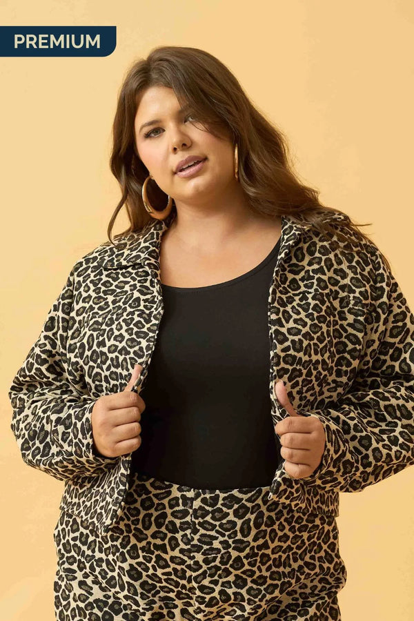 CASAQUETA COM GOLA JACQUARD ONCA