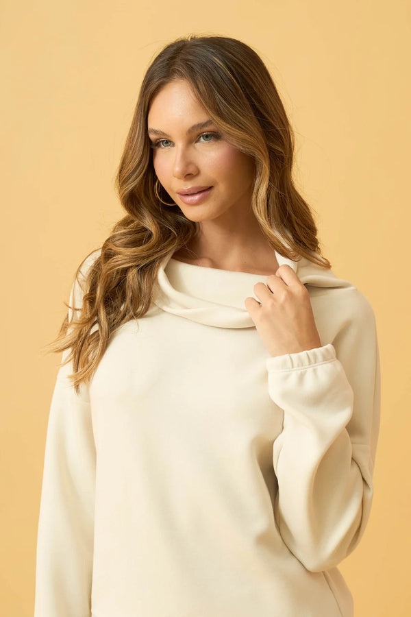 BLUSA COM GOLA MOLETINHO MODAL CINZA ALGODAO