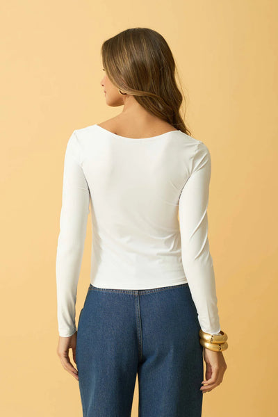 BLUSA COM DECOTE U POLIAMIDA OFF