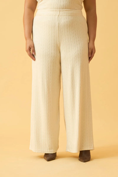CALCA RETA JACQUARD DUBLIN CINZA ALGODAO