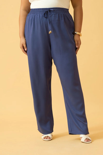 CALCA CENOURA COM CORDINHA TWILL AZUL BLUEPRINT