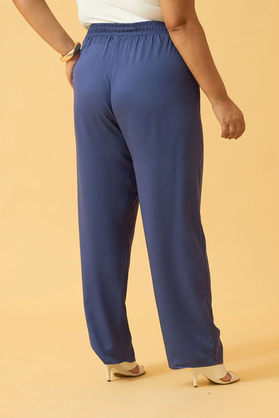 CALCA CENOURA COM CORDINHA TWILL AZUL BLUEPRINT
