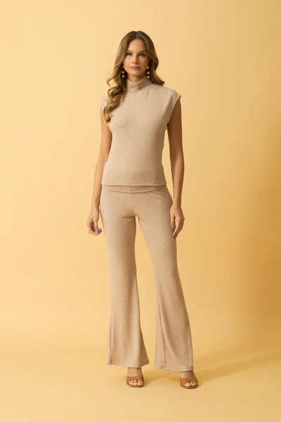 CALCA PANTOLONA BARCELONA FLAT BEGE QUENTE