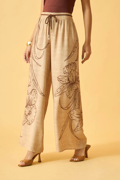 CALCA PANTALONA COM CADARCO ORQUIDEA BEGE