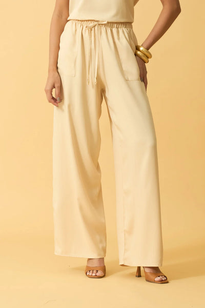 CALCA RETA COM BOLSO TWILL AVEIA