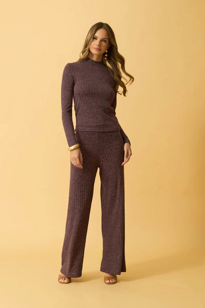 BLUSA MANGA LONGA COM GOLA FLANEL RIB ROXO FRUTADO