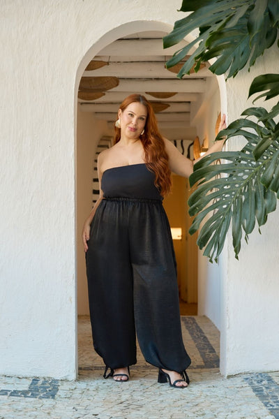 CALÇA ALADIM CRINCLE PRETO