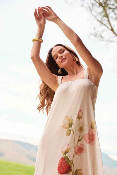 VESTIDO LONGO COM SUBLIMADO EM TULE OFF
