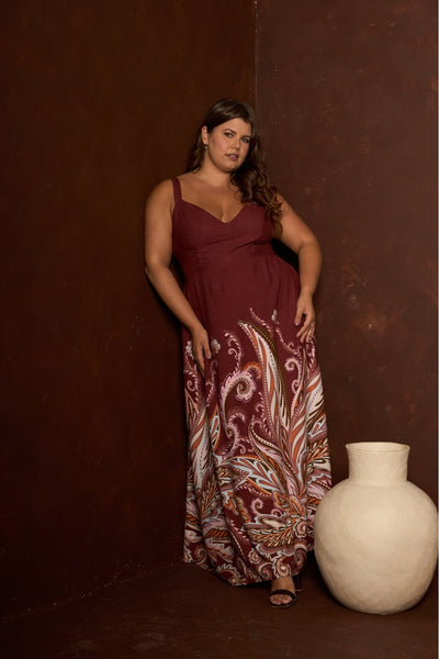 VESTIDO LONGO DECOTE V VENTO